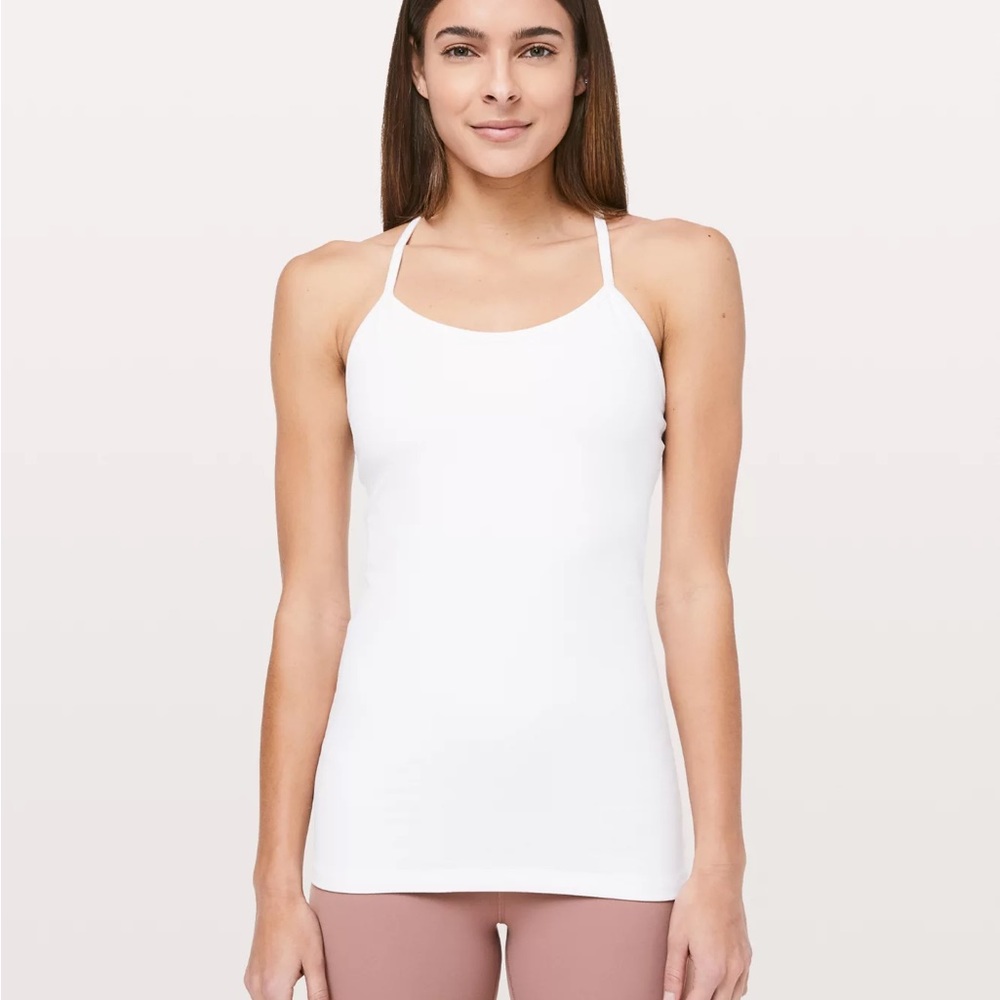 Ivivva by lululemon white power y tank top size 10 girls